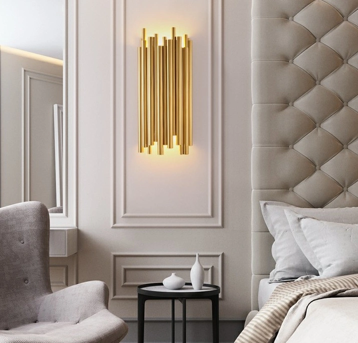 Modern Big Project Hotel Gold LED Decorative Wall Lamp