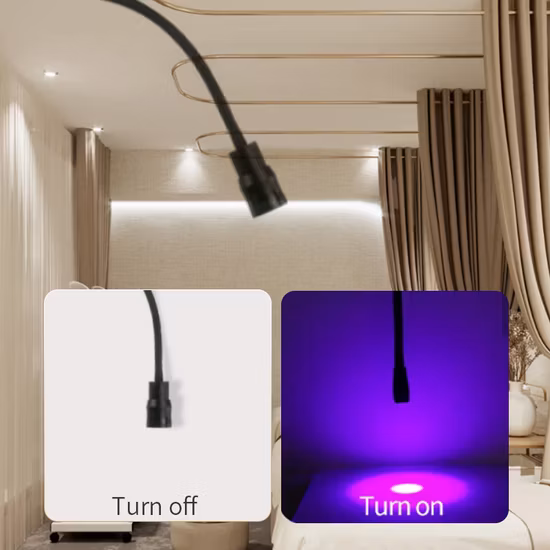 Suporte de chão Lâmpada de LED para extensão UV com pedal