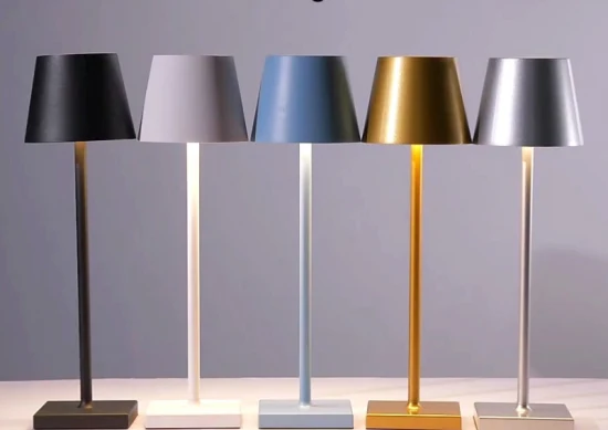 Candeeiros de mesa LED sem fio decorativos modernos e luxuosos Poldina PRO para decoração de casa de restaurante com bateria recarregável operada